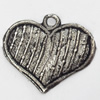 Pendant, Zinc Alloy Jewelry Findings, 18x16mm, Sold by Bag