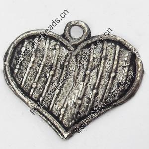 Pendant, Zinc Alloy Jewelry Findings, 18x16mm, Sold by Bag