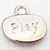 Pendant, Zinc Alloy Jewelry Findings, 13x13mm, Sold by Bag