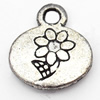 Pendant, Zinc Alloy Jewelry Findings, 11x13mm, Sold by Bag