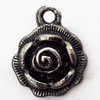 Pendant, Zinc Alloy Jewelry Findings, Flower, 14x17mm, Sold by Bag
