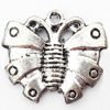 Pendant, Zinc Alloy Jewelry Findings, Butterfly, 31x38mm, Sold by Bag