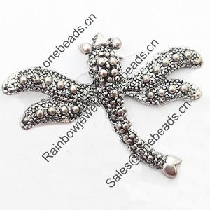 Pendant, Zinc Alloy Jewelry Findings, 38x30mm, Sold by Bag