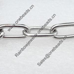 Iron Jewelry Chains, Lead-free Link's size:16.3x7.6mm, thickness:2mm, Sold by Group