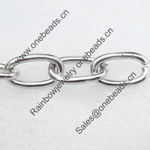 Iron Jewelry Chains, Lead-free Link's size:18x11mm, thickness:2mm, Sold by Group