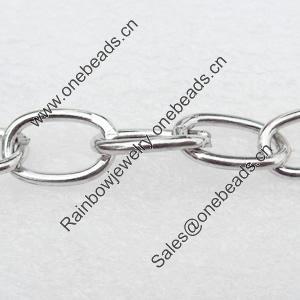 Iron Jewelry Chains, Lead-free Link's size:13.6x9mm, thickness:1.5mm, Sold by Group