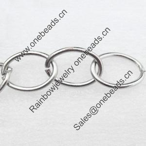 Iron Jewelry Chains, Lead-free Link's size:21.1x15.2mm, thickness:2mm, Sold by Group