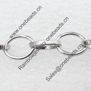 Iron Jewelry Chains, Lead-free Link's size:10.5x7.8mm, thickness:1.5mm, Sold by Group