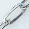 Iron Jewelry Chains, Lead-free Link's size:20.6x9.2mm, thickness:2mm, Sold by Group