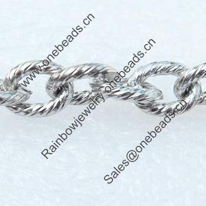 Iron Jewelry Chains, Lead-free Link's size:8.4x6.4mm, thickness:1.5mm, Sold by Group
