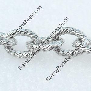 Iron Jewelry Chains, Lead-free Link's size:11x8.5mm, thickness:2mm, Sold by Group