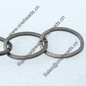 Iron Jewelry Chains, Lead-free Link's size:19.4x13.4mm, thickness:1.5mm, Sold by Group