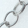 Iron Jewelry Chains, Lead-free Link's size:13x9.6mm, thickness:2mm, Sold by Group