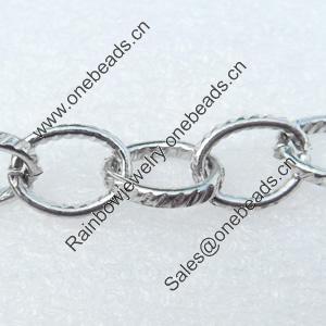 Iron Jewelry Chains, Lead-free Link's size:13x9.6mm, thickness:2mm, Sold by Group