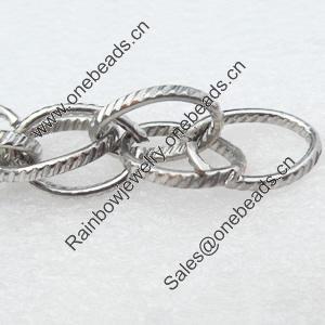 Iron Jewelry Chains, Lead-free Link's size:17x12mm, thickness:2mm, Sold by Group