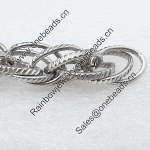 Iron Jewelry Chains, Lead-free Link's size:17.5x12mm, thickness:2mm, Sold by Group