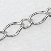 Iron Jewelry Chains, Lead-free Link's size:8x5mm,3.5x4.5mm thickness:1,0.5mm, Sold by Group