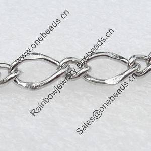 Iron Jewelry Chains, Lead-free Link's size:10x7mm,5x4mm thickness:2mm,1mm, Sold by Group