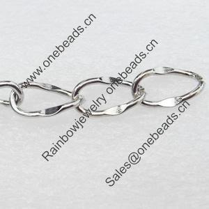 Iron Jewelry Chains, Lead-free Link's size:15.4x9mm, thickness:2mm, Sold by Group
