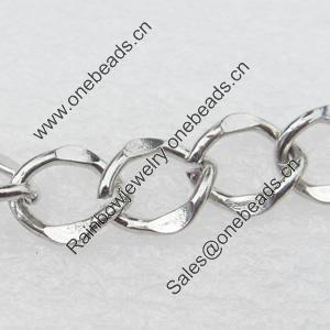 Iron Jewelry Chains, Lead-free Link's size:11x9.1mm, thickness:1.5mm, Sold by Group