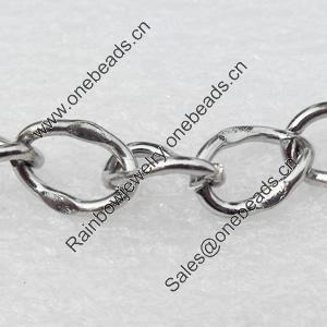 Iron Jewelry Chains, Lead-free Link's size:11.4x8mm, thickness:2mm, Sold by Group