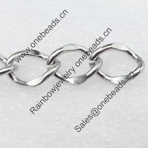 Iron Jewelry Chains, Lead-free Link's size:13.5x10.3mm, thickness:2mm, Sold by Group