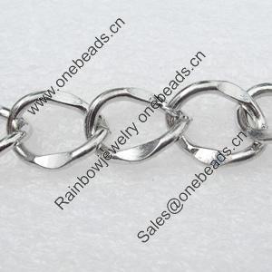 Iron Jewelry Chains, Lead-free Link's size:13.4x10.8mm, thickness:2mm, Sold by Group