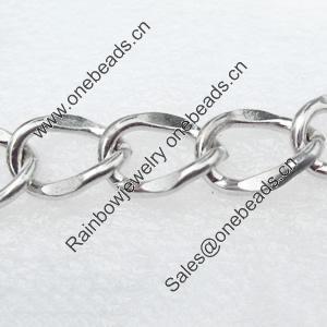 Iron Jewelry Chains, Lead-free Link's size:14.8x10.7mm, thickness:2mm, Sold by Group