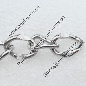 Iron Jewelry Chains, Lead-free Link's size:15.5x11.2mm, thickness:3mm, Sold by Group