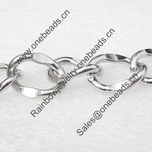 Iron Jewelry Chains, Lead-free Link's size:16.6x12.4mm, thickness:3mm, Sold by Group
