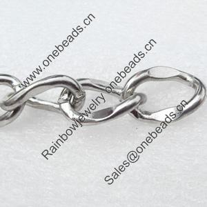Iron Jewelry Chains, Lead-free Link's size:20.7x13.5mm, thickness:3mm, Sold by Group