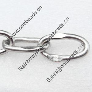 Iron Jewelry Chains, Lead-free Link's size:22.5x12.6mm, thickness:3mm, Sold by Group