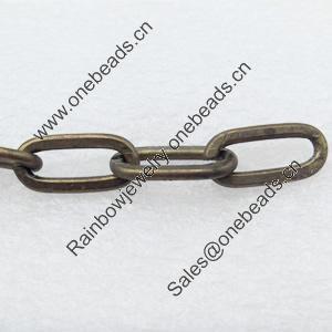 Iron Jewelry Chains, Lead-free Link's size:16.3x7.6mm, thickness:2.5mm, Sold by Group