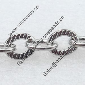 Iron Jewelry Chains, Lead-free Link's size:9.8x7.6mm, thickness:2mm, Sold by Group