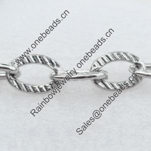 Iron Jewelry Chains, Lead-free Link's size:16x10.8mm, thickness:3mm, Sold by Group