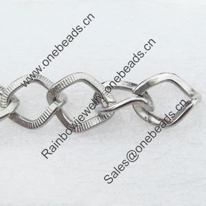 Iron Jewelry Chains, Lead-free Link's size:14.5x12.3mm, thickness:2mm, Sold by Group