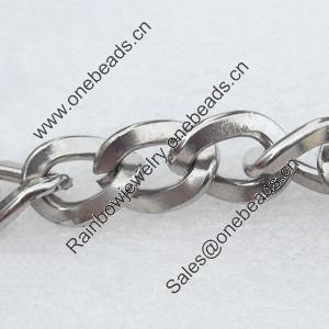 Iron Jewelry Chains, Lead-free Link's size:11.8x8.7mm, thickness:2mm, Sold by Group