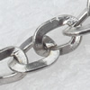 Iron Jewelry Chains, Lead-free Link's size:6.4x4.7mm, thickness:1mm, Sold by Group