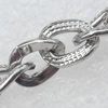 Iron Jewelry Chains, Lead-free Link's size:6.5x4.9mm, thickness:1mm, Sold by Group