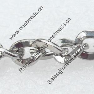 Iron Jewelry Chains, Lead-free Link's size:7.6x6mm, thickness:2mm, Sold by Group