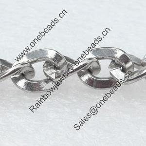 Iron Jewelry Chains, Lead-free Link's size:10.2x7.7mm, thickness:2mm, Sold by Group