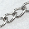 Iron Jewelry Chains, Lead-free Link's size:4.7x3.1mm, thickness:1mm, Sold by Group