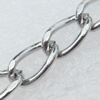 Iron Jewelry Chains, Lead-free Link's size:4.9x3.6mm, thickness:1mm, Sold by Group