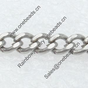 Iron Jewelry Chains, Lead-free Link's size:5.2x3.9mm, thickness:1mm, Sold by Group