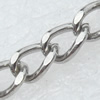 Iron Jewelry Chains, Lead-free Link's size:6x4.1mm, thickness:1mm, Sold by Group