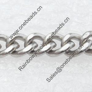 Iron Jewelry Chains, Lead-free Link's size:6x4.4mm, thickness:1.5mm, Sold by Group