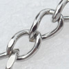 Iron Jewelry Chains, Lead-free Link's size:7.7x5.8mm, thickness:1mm, Sold by Group