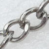 Iron Jewelry Chains, Lead-free Link's size:6.9x5.2mm, thickness:1mm, Sold by Group