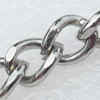 Iron Jewelry Chains, Lead-free Link's size:7.7x5.8mm, thickness:1mm, Sold by Group