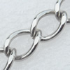 Iron Jewelry Chains, Lead-free Link's size:11.2x7.4mm, thickness:1.5mm, Sold by Group